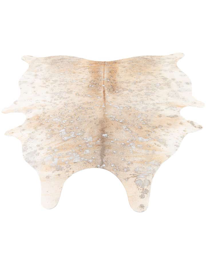 6' 5 x 6' 11 Cowhide Leather Square Rug