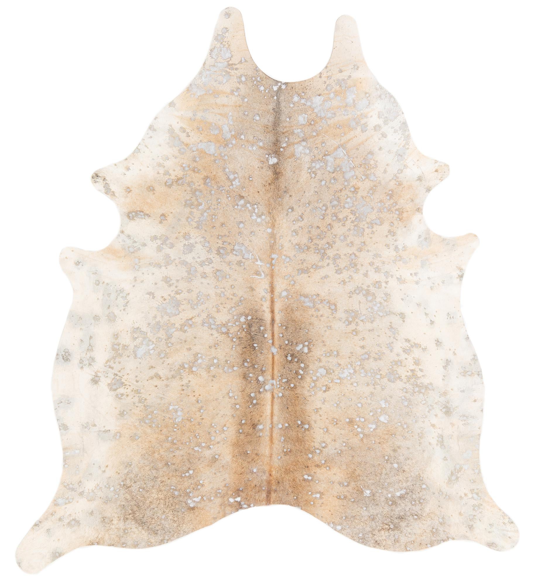 6' 5 x 6' 11 Cowhide Leather Square Rug