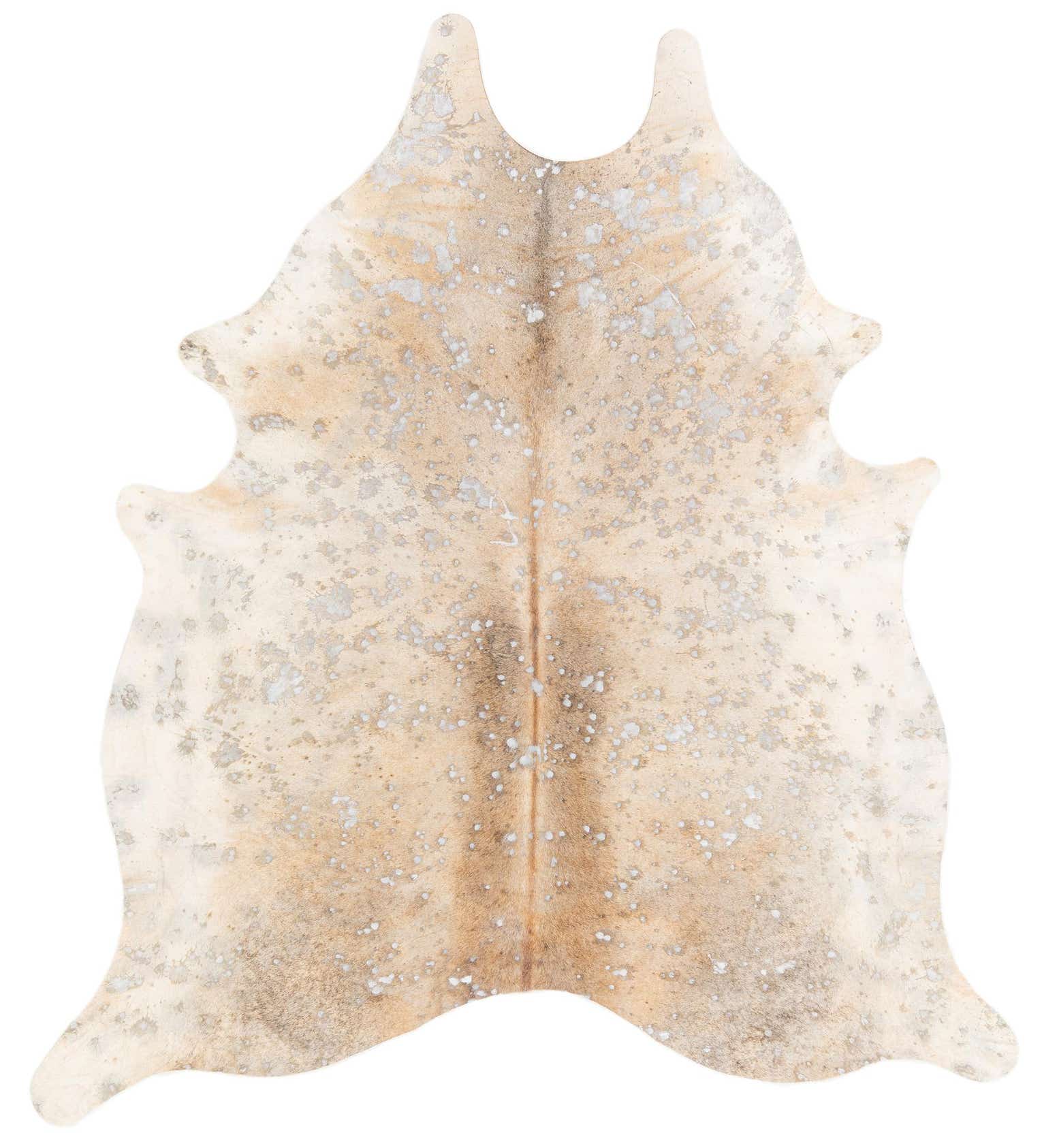 6' 5 x 6' 11 Cowhide Leather Square Rug