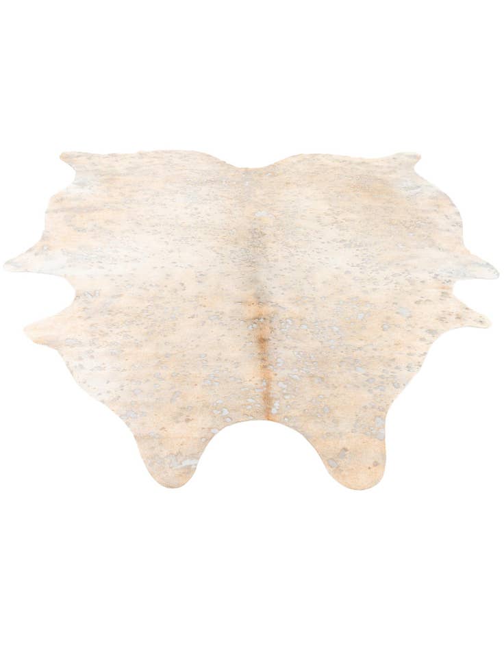 Detail image of 7' 1 x 7' 9 Cowhide Leather Square Rug
