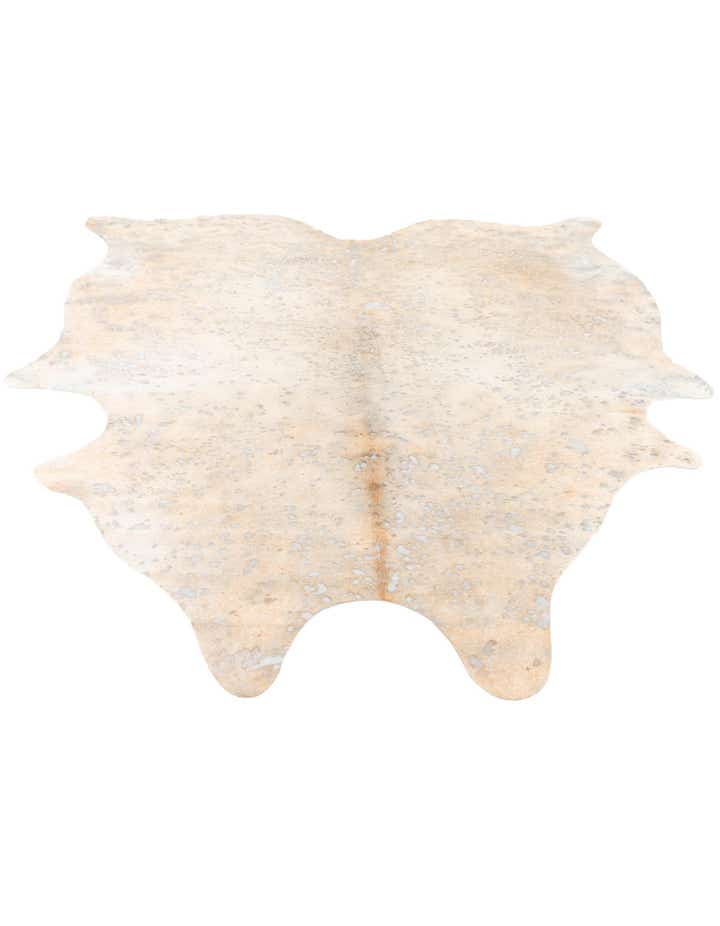 7' 1 x 7' 9 Cowhide Leather Square Rug