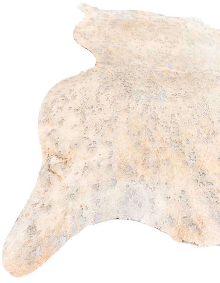 Detail image of 7' 1 x 7' 9 Cowhide Leather Square Rug