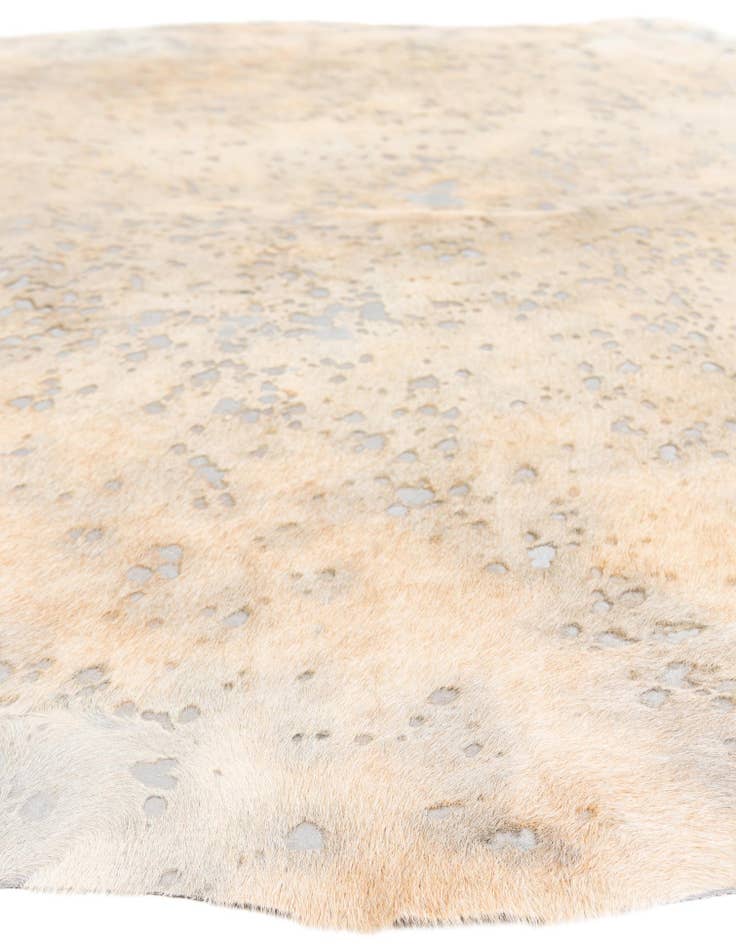 Detail image of 7' 1 x 7' 9 Cowhide Leather Square Rug