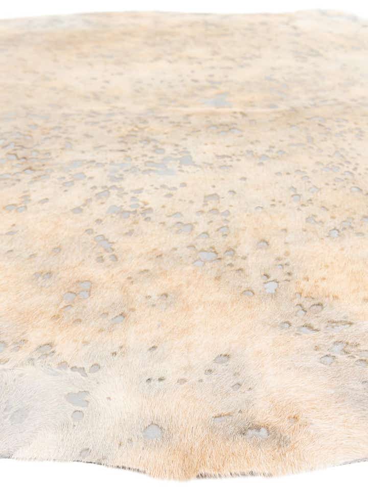 7' 1 x 7' 9 Cowhide Leather Square Rug