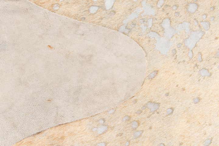 7' 1 x 7' 9 Cowhide Leather Square Rug