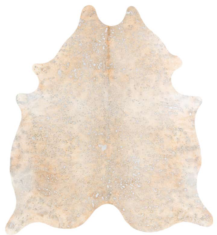 7' 1 x 7' 9 Cowhide Leather Square Rug