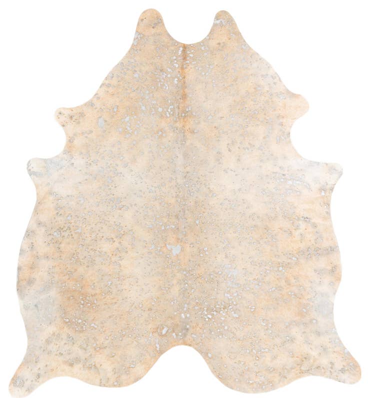 Detail image of 7' 1 x 7' 9 Cowhide Leather Square Rug