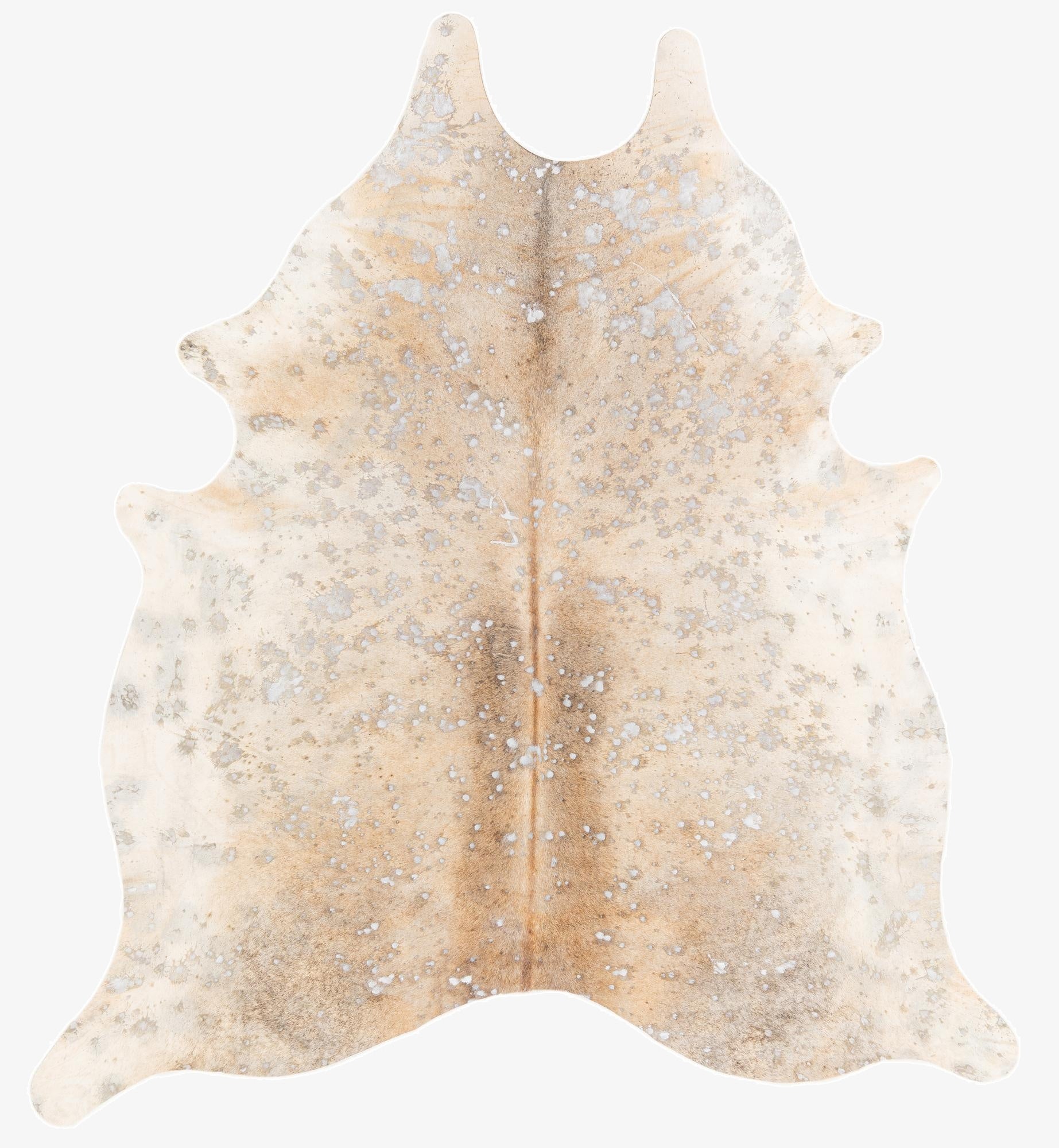6' 5 x 6' 11 Cowhide Leather Square Rug