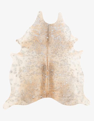 6' 5 x 6' 11 Cowhide Leather Square Rug