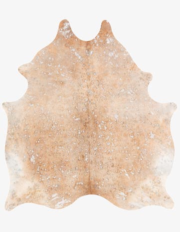 5' 11 x 6' 7 Cowhide Leather Square Rug