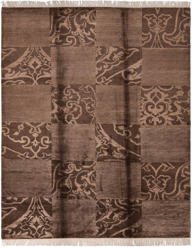 Detail image of 6' 8 x 10' Hand Knotted Darya Wool Rug