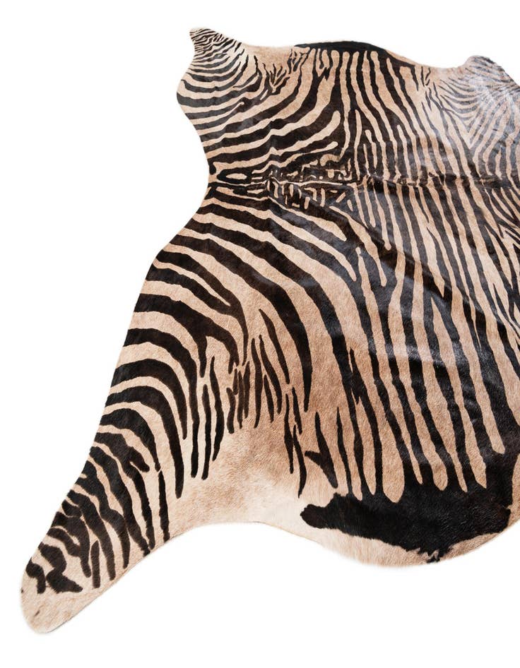 Detail image of 6' 4 x 6' 7 Cowhide Leather Freeform Rug