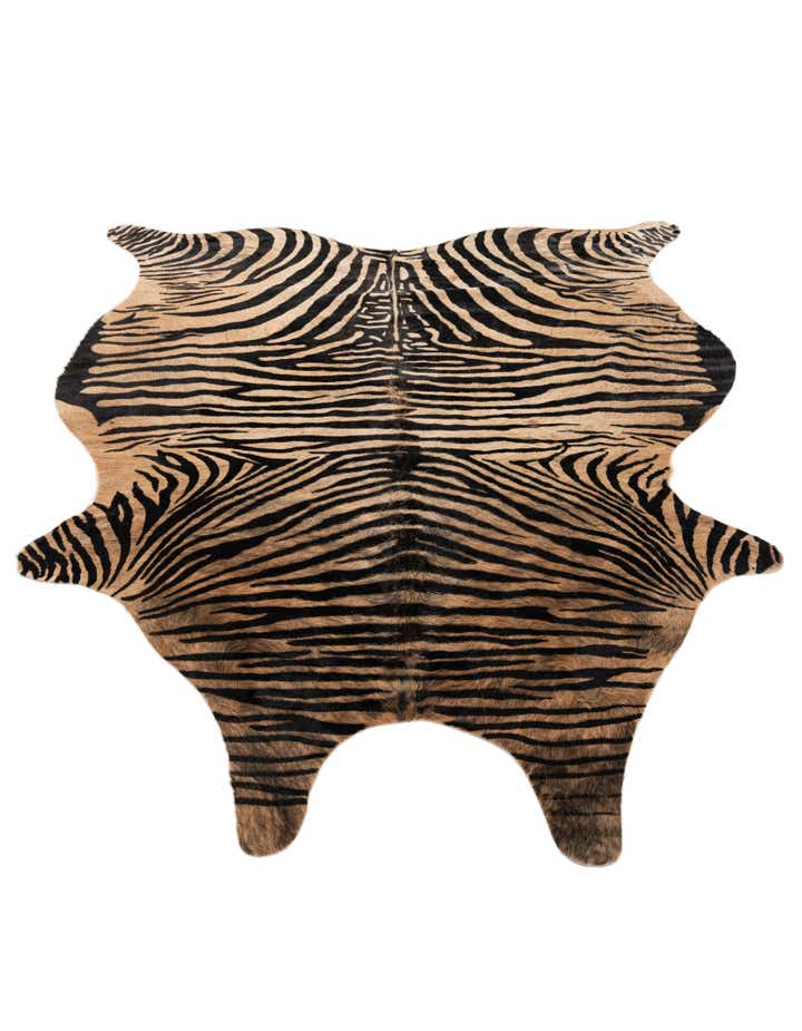 6' x 7' 2 Cowhide Leather Freeform Rug