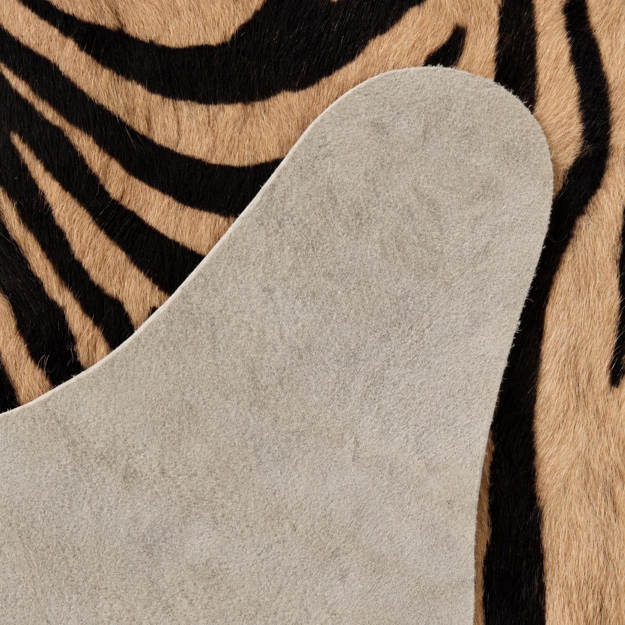 185cm x 220cm Cowhide Leather Freeform Rug