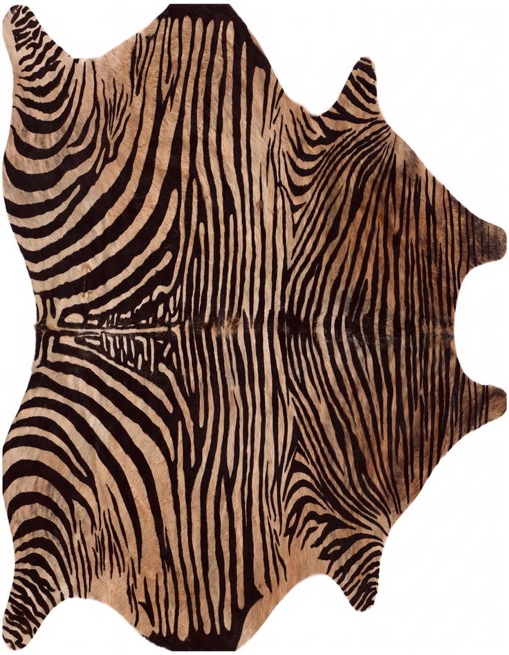 Detail image of 6' x 7' 2 Cowhide Leather Freeform Rug