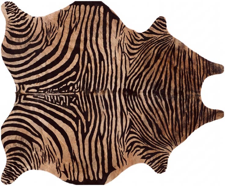 Detail image of 6' x 7' 2 Cowhide Leather Freeform Rug