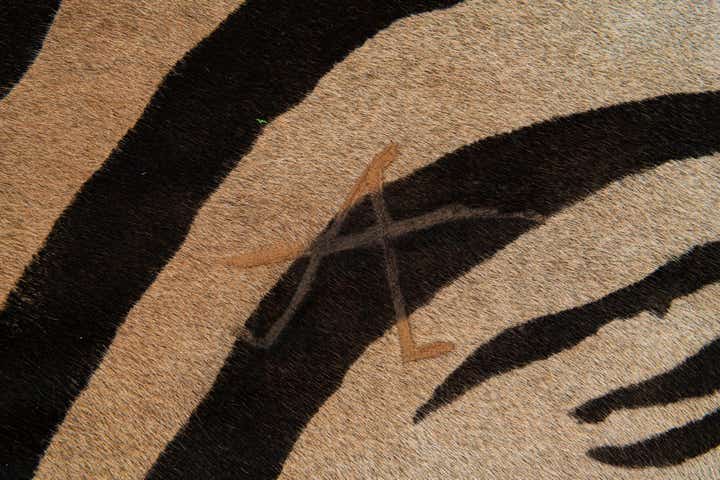 200cm x 205cm Cowhide Leather Alfombra Freeform