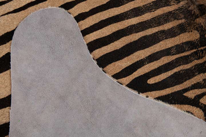 200cm x 205cm Cowhide Leather Alfombra Freeform