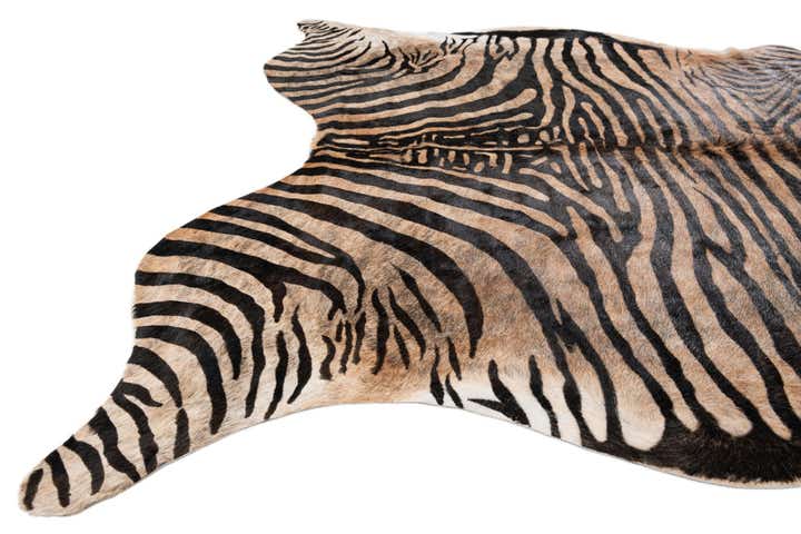 190cm x 205cm Cowhide Leather Freeform Rug