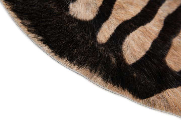 190cm x 205cm Cowhide Leather Freeform Rug