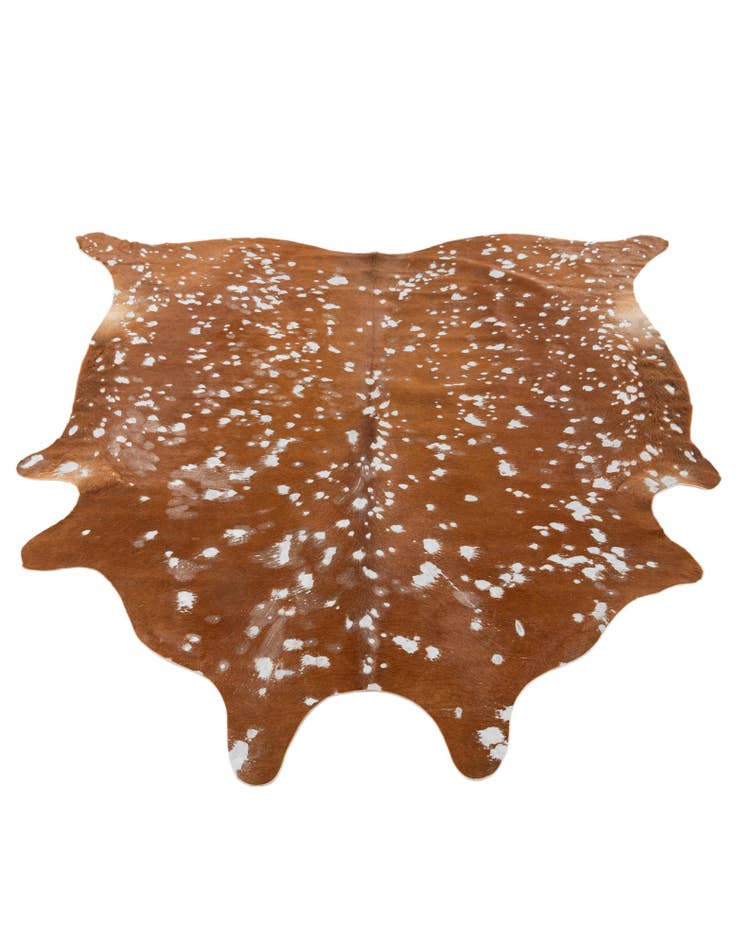 Detail image of 6' 1 x 6' 5 Cowhide Leather Freeform Rug
