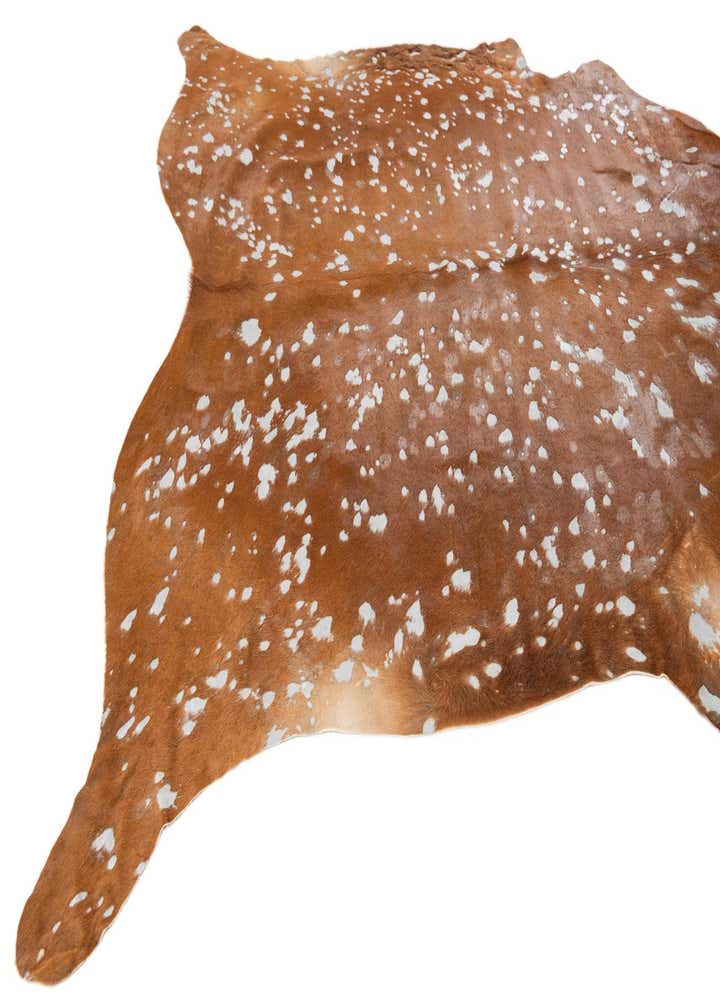 6' 1 x 6' 5 Cowhide Leather Freeform Rug