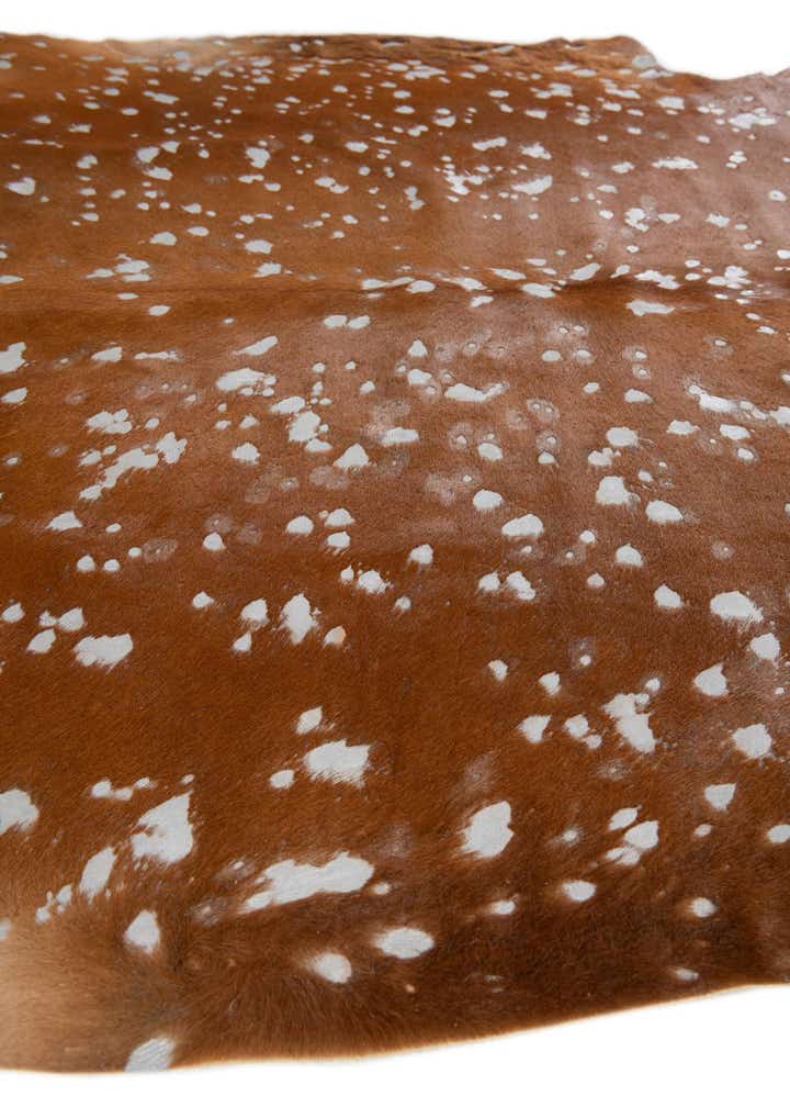 6' 1 x 6' 5 Cowhide Leather Freeform Rug