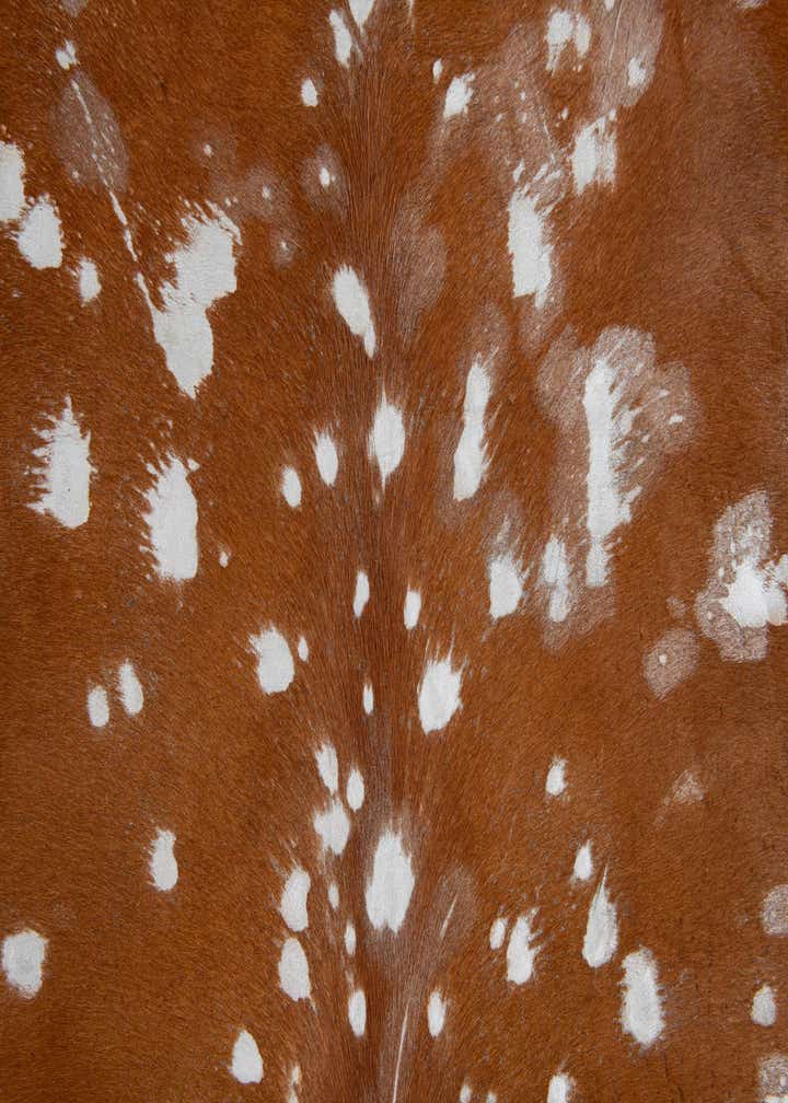 6' 1 x 6' 5 Cowhide Leather Freeform Rug