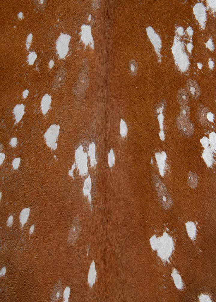 6' 1 x 6' 5 Cowhide Leather Freeform Rug
