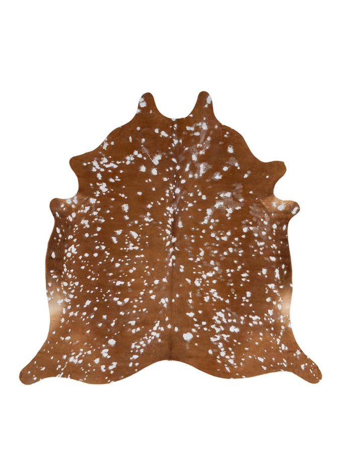 Detail image of 6' 1 x 6' 5 Cowhide Leather Freeform Rug