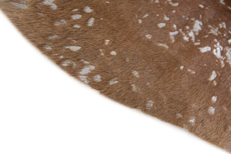 Detail image of 5' 9 x 6' 10 Cowhide Leather Freeform Rug