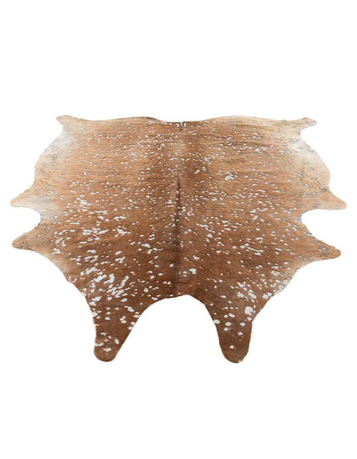 7' x 7' 3 Cowhide Leather Freeform Rug