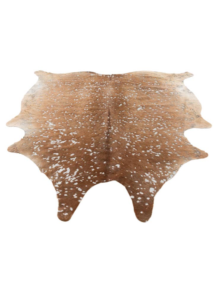 Detail image of 7' x 7' 3 Cowhide Leather Freeform Rug