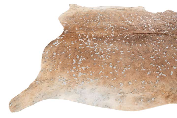 7' x 7' 3 Cowhide Leather Freeform Rug