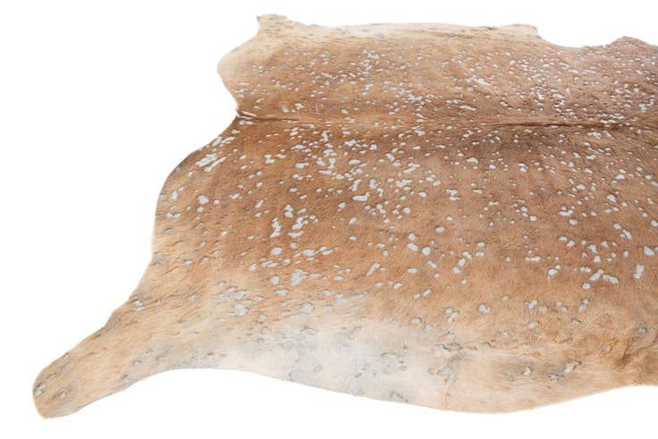 Detail image of 7' x 7' 3 Cowhide Leather Freeform Rug