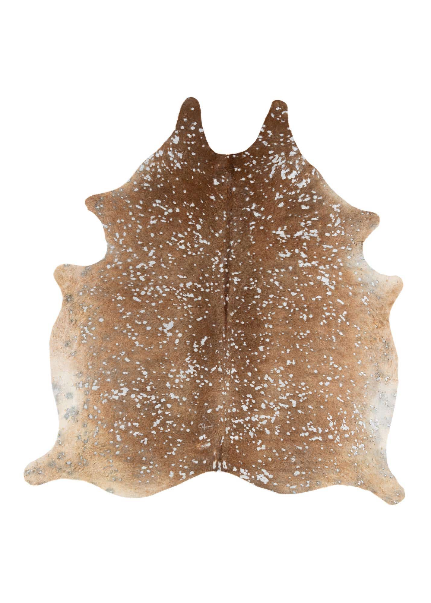 7' x 7' 3 Cowhide Leather Freeform Rug