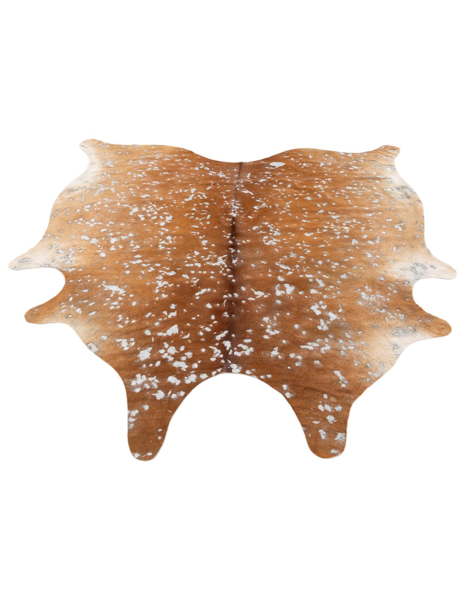 7' x 7' Cowhide Leather Freeform Rug