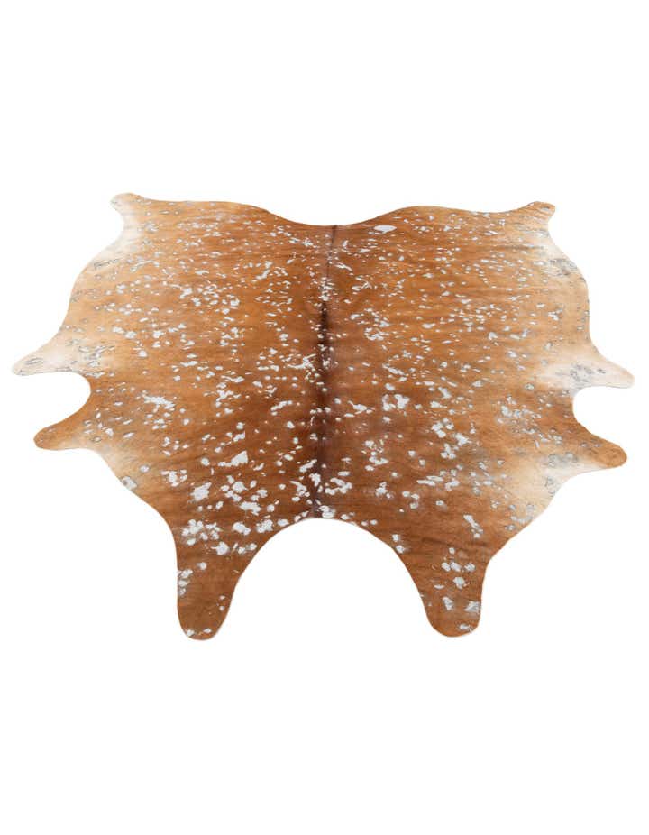 7' x 7' Cowhide Leather Freeform Rug