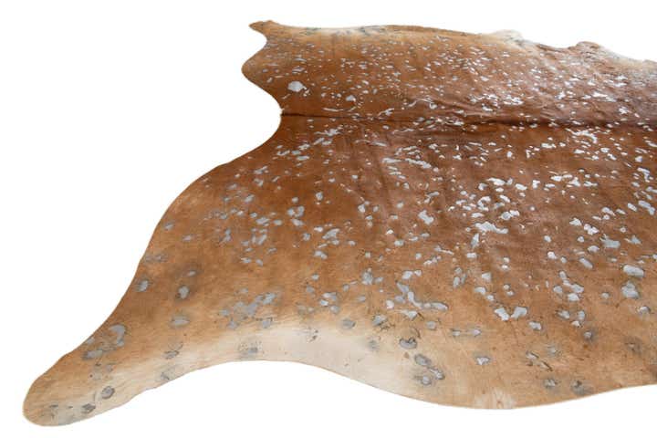 7' x 7' Cowhide Leather Freeform Rug