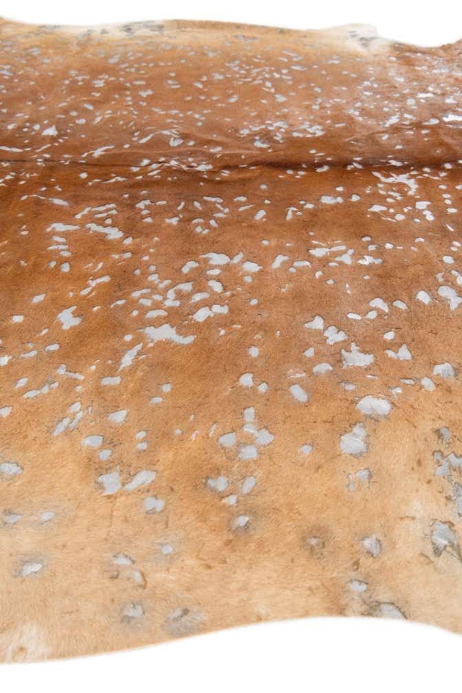 7' x 7' Cowhide Leather Freeform Rug