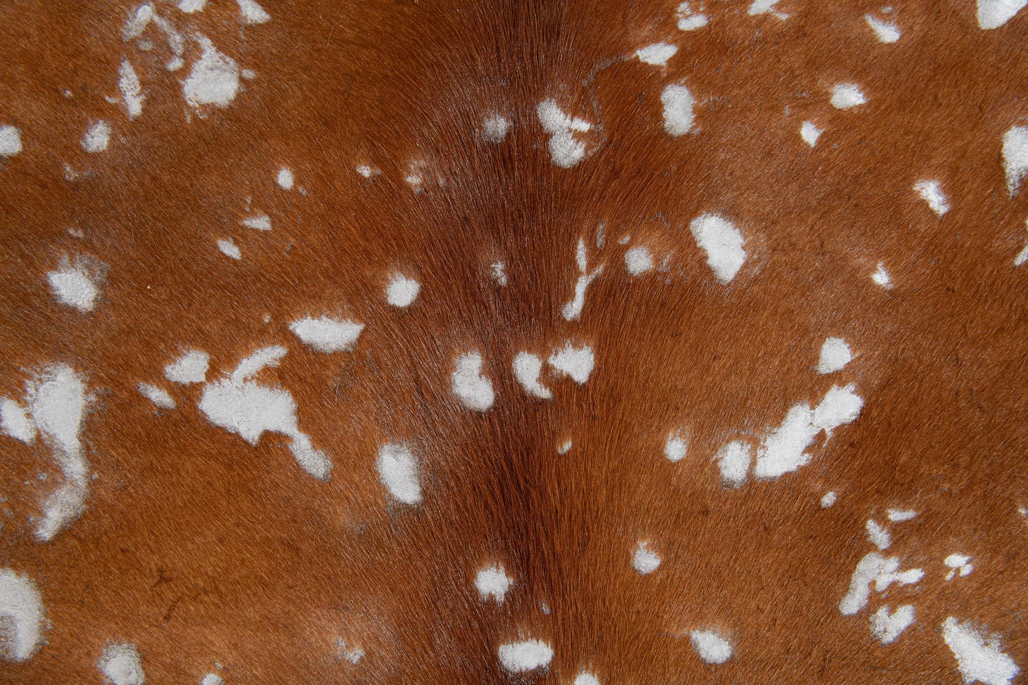 7' x 7' Cowhide Leather Freeform Rug