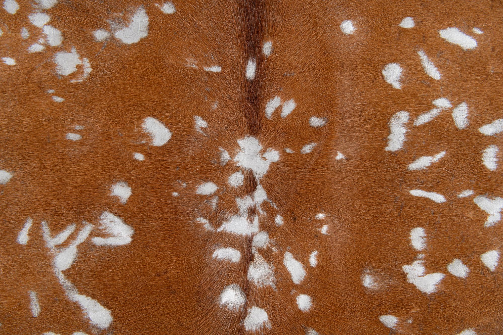 7' x 7' Cowhide Leather Freeform Rug