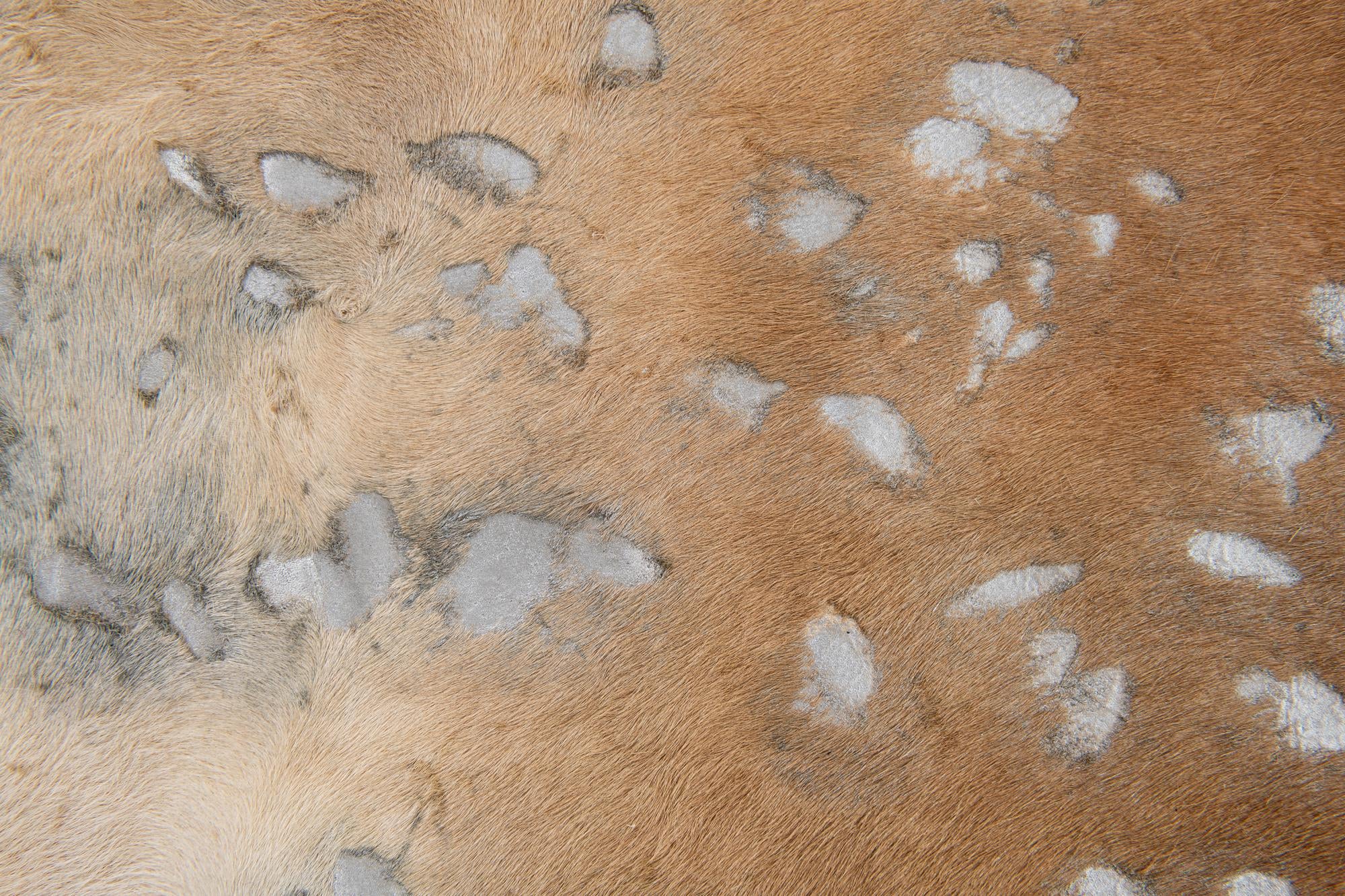 7' x 7' Cowhide Leather Freeform Rug