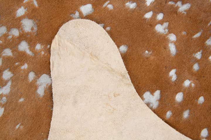 7' x 7' Cowhide Leather Freeform Rug