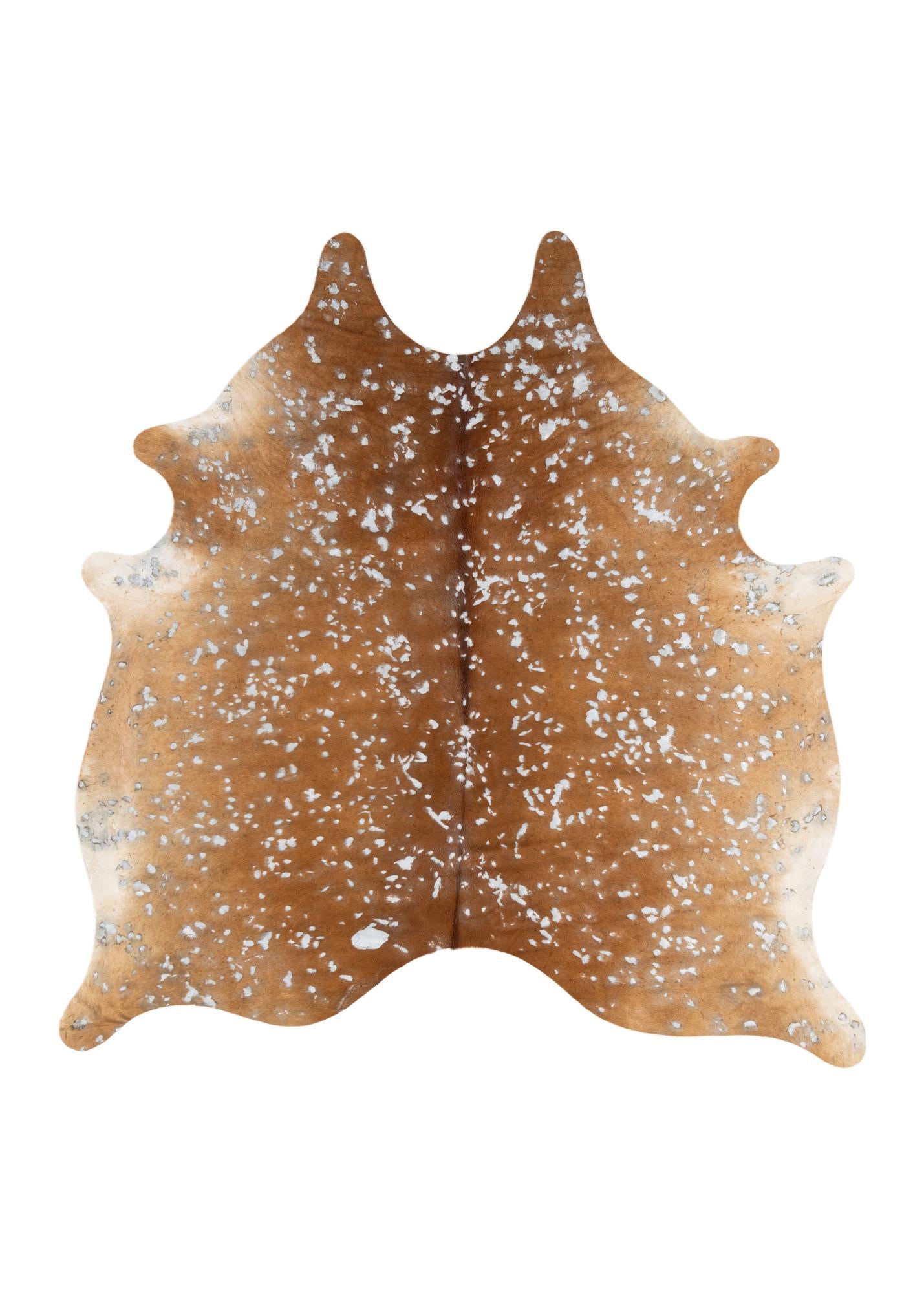 7' x 7' Cowhide Leather Freeform Rug