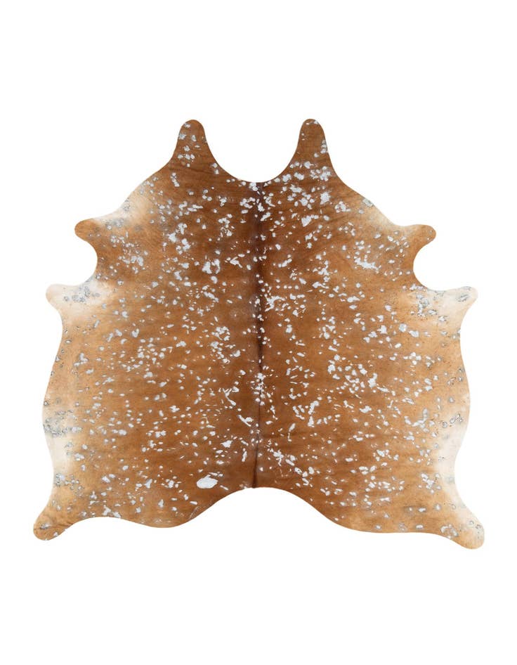Detail image of 7' x 7' Cowhide Leather Freeform Rug