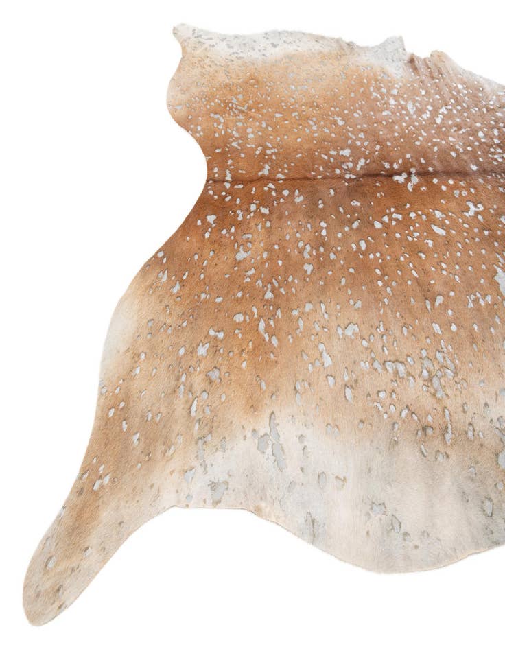 Detail image of 6' 5 x 6' 5 Cowhide Leather Freeform Rug