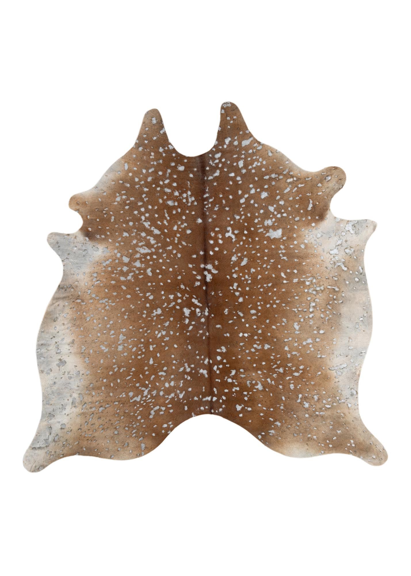 6' 5 x 6' 5 Cowhide Leather Freeform Rug