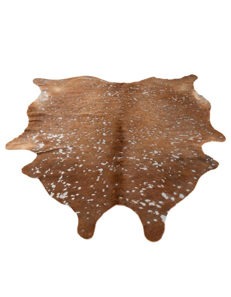 Detail image of 6' x 6' 6 Cowhide Leather Freeform Rug