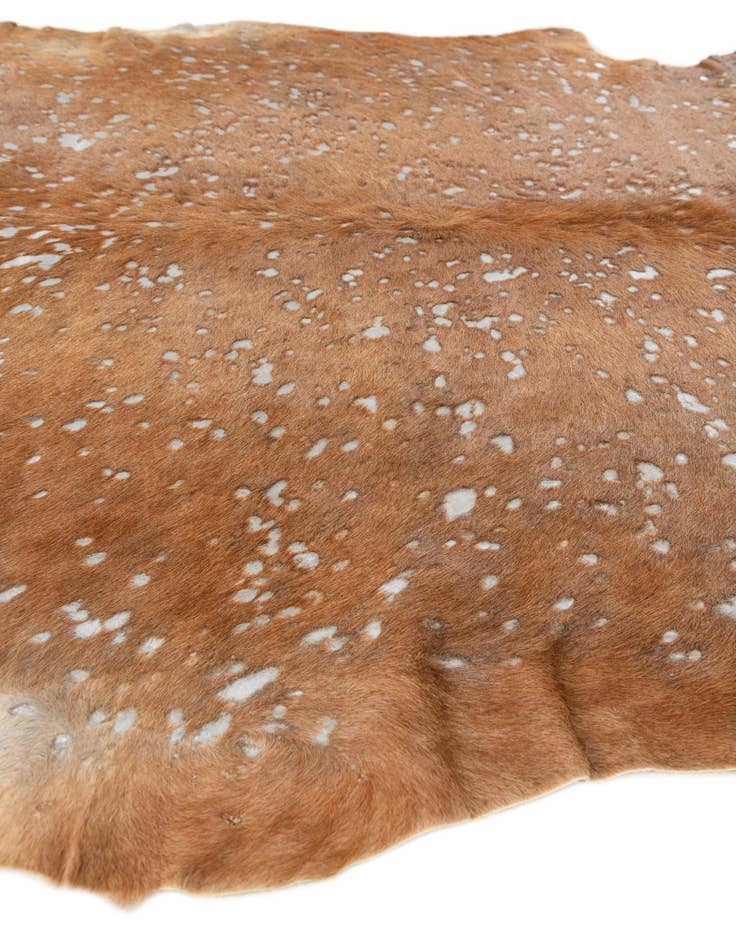 Detail image of 6' x 6' 6 Cowhide Leather Freeform Rug